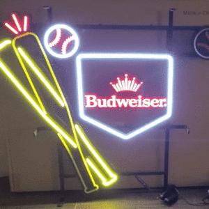 Budweiser Beer Baseball Sequencing LED Sign