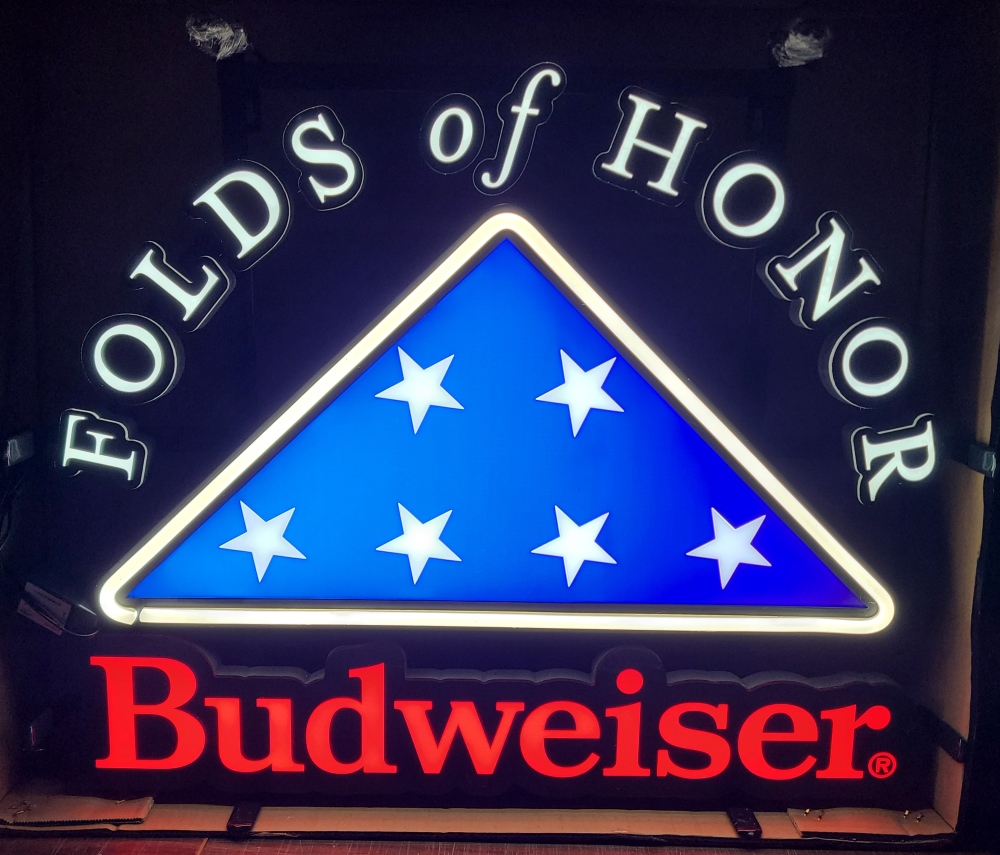 Budweiser Beer Folds of Honor LED Sign