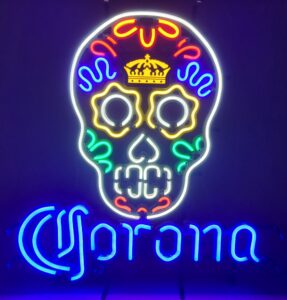 Corona Beer Sugar Skull LED Sign corona beer sugar skull led sign Corona Beer Sugar Skull LED Sign coronasugarskullled2023 287x300