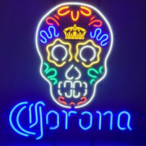 Corona Beer Sugar Skull LED Sign