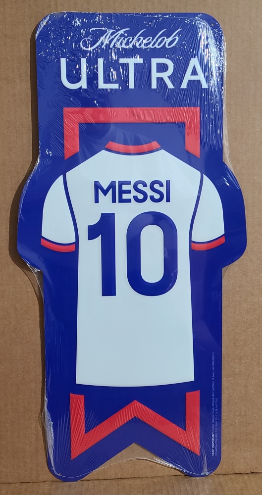 Michelob Ultra Beer Soccer Messi Tin Sign