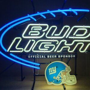 Bud Light Beer NFL Giants Neon Sign