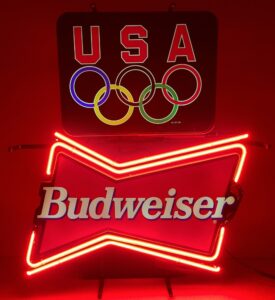 Budweiser Beer USA Olympics Neon Sign budweiser beer usa olympics neon sign Budweiser Beer USA Olympics Neon Sign budweiserolympicusa1996 275x300