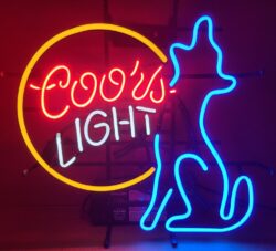 Coors Light Beer Coyote Neon Sign [object object] My Beer Sign Collection &#8211; Not for sale but can be bought&#8230; coorslightcoyote1996 e1726575242564