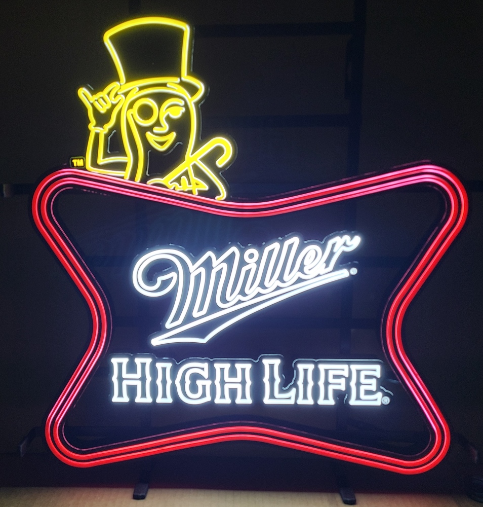 Miller High Life Beer Mr Peanut LED Sign