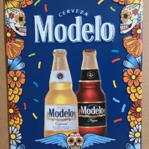 Modelo Cerveza Skull Tin Sign