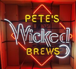 Pete's Wicked Brews Beer Neon Sign [object object] My Beer Sign Collection &#8211; Not for sale but can be bought&#8230; peteswickedbrews1996 e1726521244437