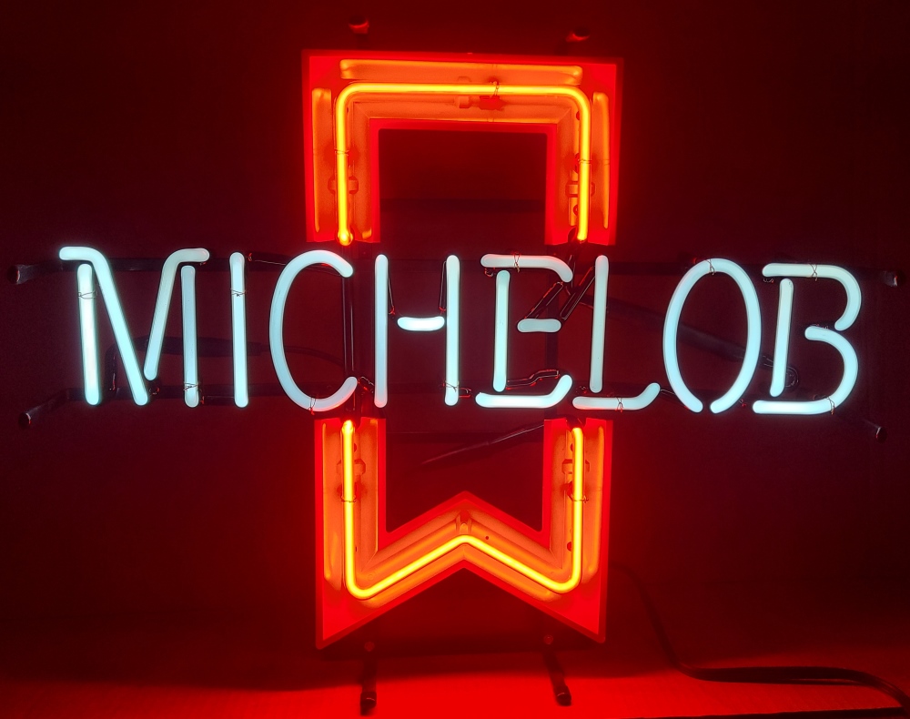 Michelob Beer Ribbon Neon Sign