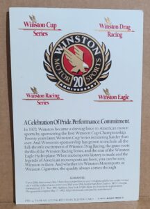 Winston Cigarettes NASCAR Keychain winston cigarettes nascar keychain Winston Cigarettes NASCAR Keychain winstonmotorsportskeychain1991rear 216x300