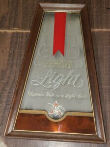 Michelob Light Beer Mirror michelob light beer mirror Michelob Light Beer Mirror micheloblightmirror1978 224x300