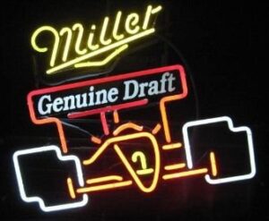 Miller Genuine Draft Beer Indy Neon Sign miller genuine draft beer neon sign tube Miller Genuine Draft Beer Neon Sign Tube millergenuinedraftindycar 300x247