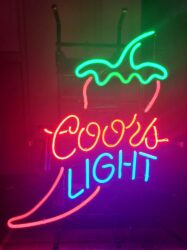 Coors Light Beer Chili Pepper Neon Sign [object object] My Beer Sign Collection &#8211; Not for sale but can be bought&#8230; coorslightchilipepper2002 e1757456495462