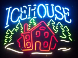 Icehouse Beer Cabin Neon Sign [object object] My Beer Sign Collection &#8211; Not for sale but can be bought&#8230; icehousecabin7tree e1741041900326