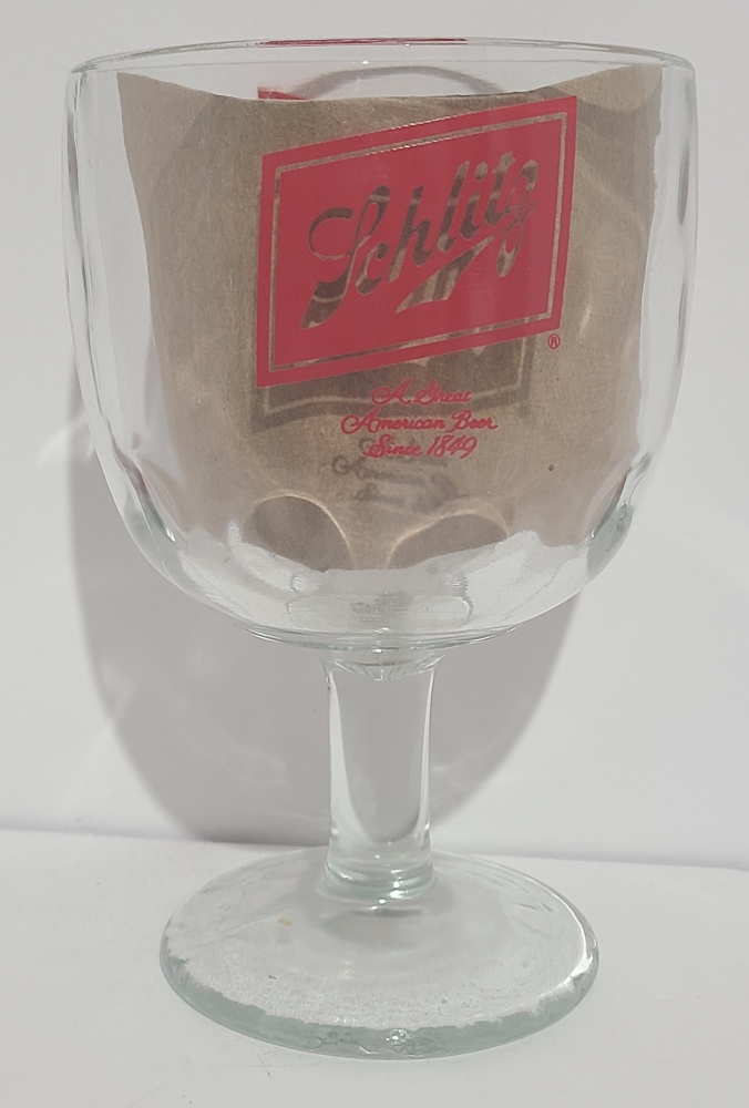 Schlitz Beer Goblet Glass