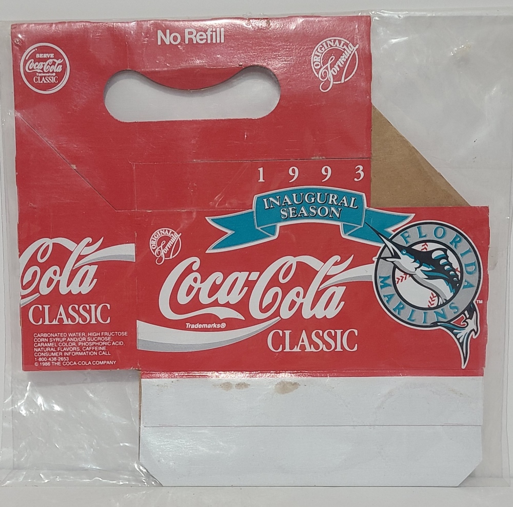 Coca Cola MLB Marlins Bottle Carton