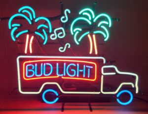 Bud Light Beer Music Truck Neon Sign