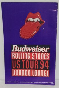 Budweiser Beer Rolling Stones Tour Book budweiser beer rolling stones tour book Budweiser Beer Rolling Stones Tour Book budweiserofficialtourbookrollingstonestour1994rear 202x300
