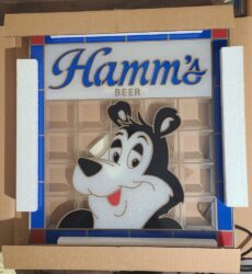 Hamms Beer Stained Glass Light [object object] My Beer Sign Collection &#8211; Not for sale but can be bought&#8230; hammsbearstainedglasslight1989 e1746312214769