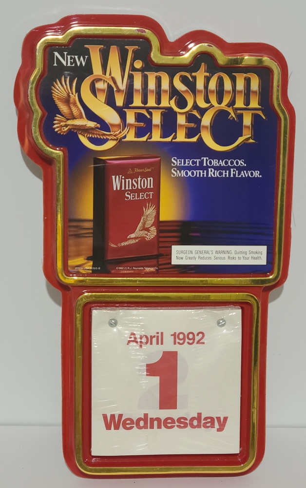 Winston Select Cigarettes Calendar [object object] Home winstonselectdaycalendar1992