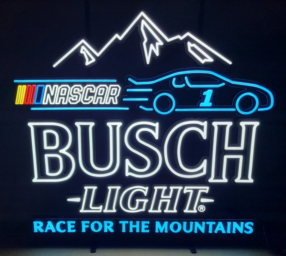 Busch Light Beer NASCAR LED Sign [object object] Home buschlightnascarchastainled20242025