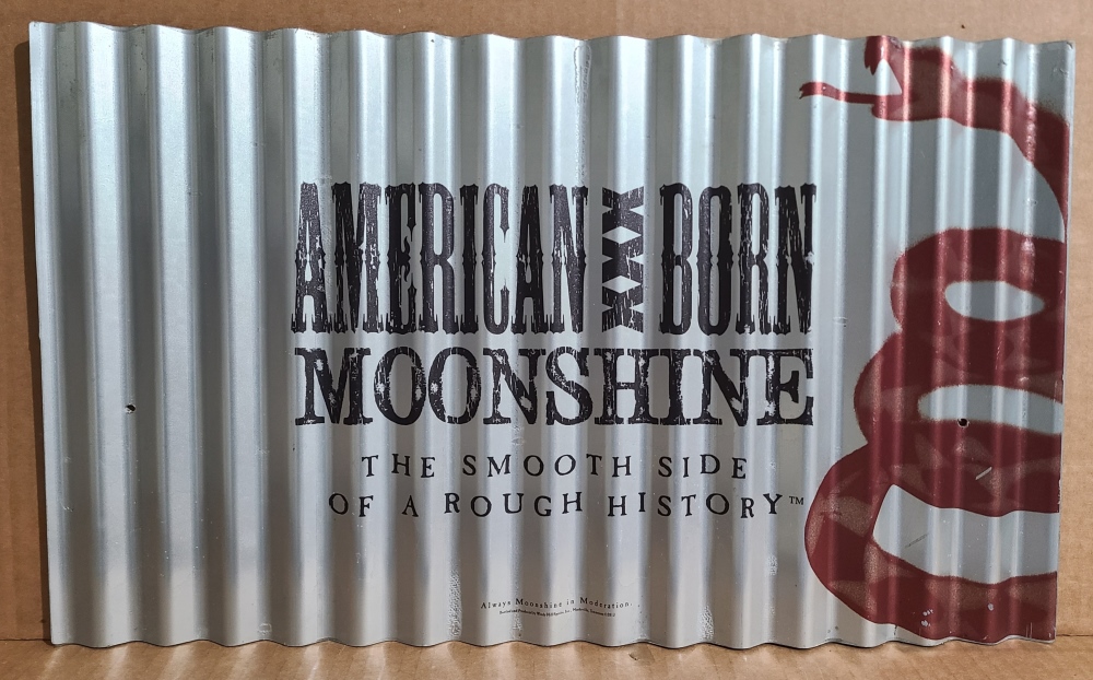 American Born Moonshine Tin Sign