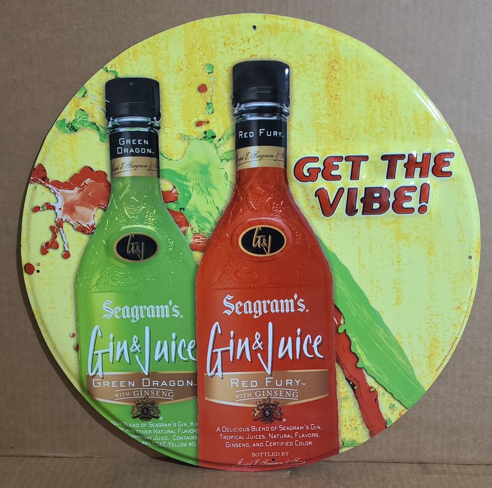 Seagrams Gin Juice Tin Sign
