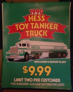 1990 Hess Toy Truck Roadside Sign 1990 hess toy truck roadside sign 1990 Hess Toy Truck Roadside Sign 90hesssnaplocksign 238x300
