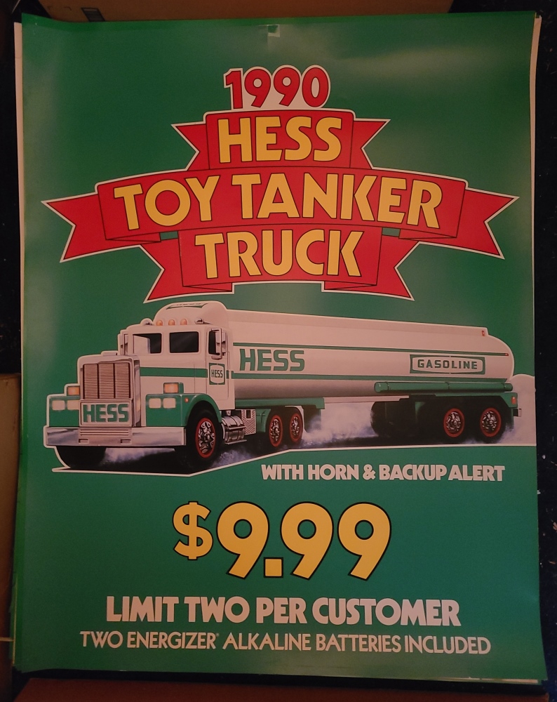 1990 Hess Toy Truck Roadside Sign