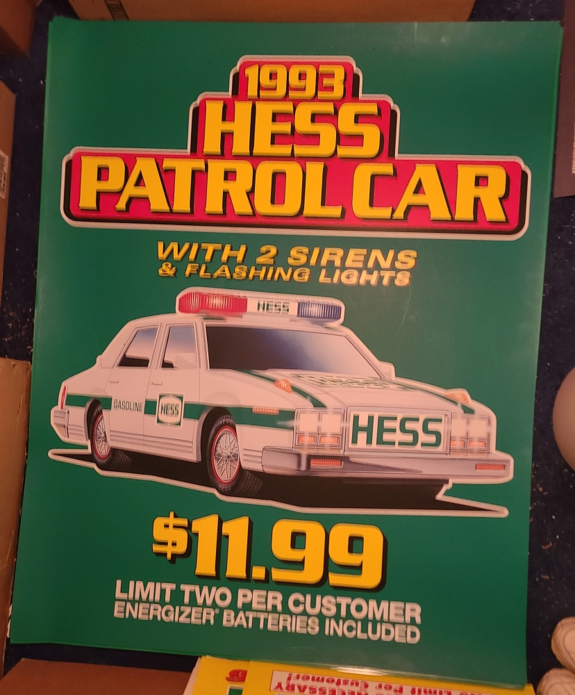 1993 Hess Toy Truck Roadside Sign