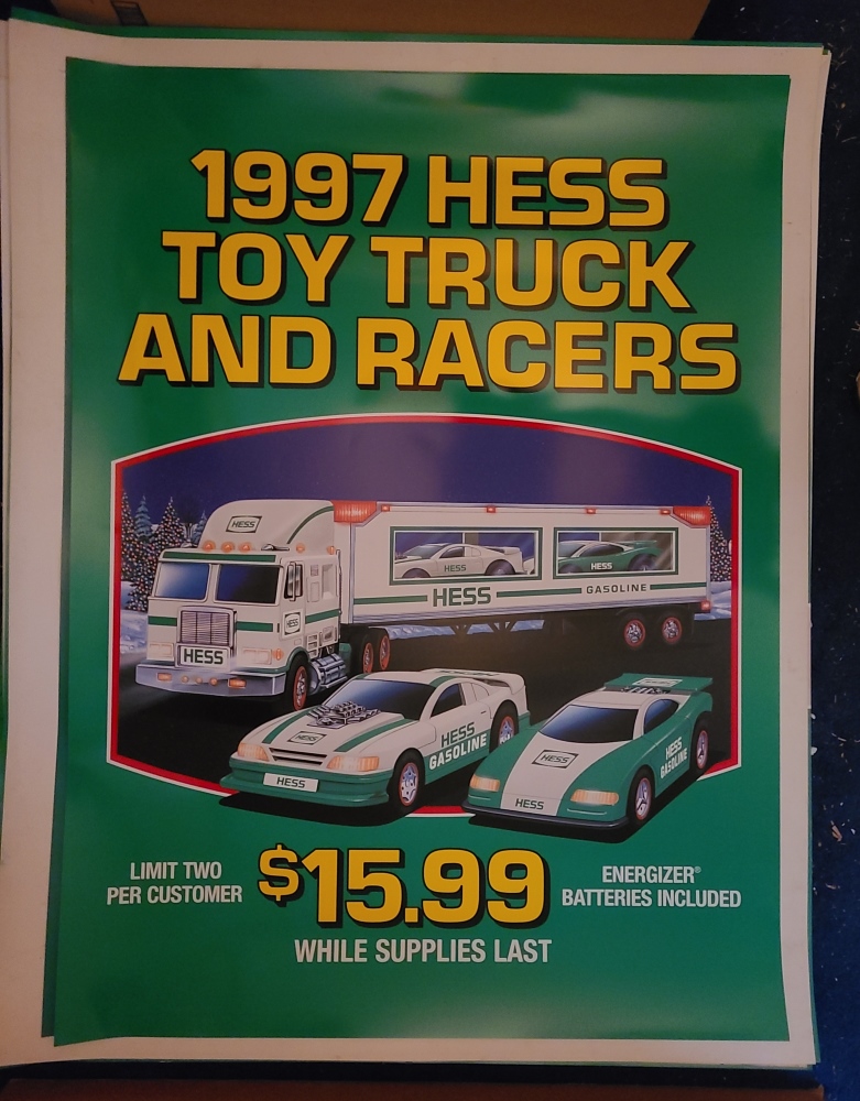 1997 Hess Toy Truck Roadside Sign