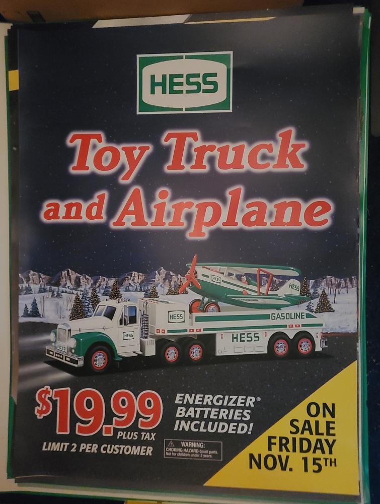 2002 Hess Toy Truck Roadside Sign
