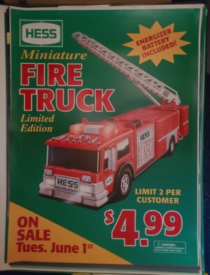 1999 Hess Mini Toy Truck Roadside Sign