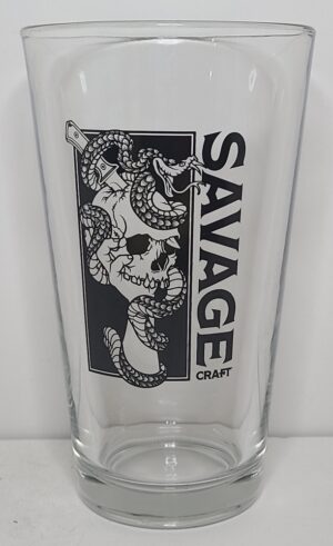 Savage Craft Brewing Pint Glass