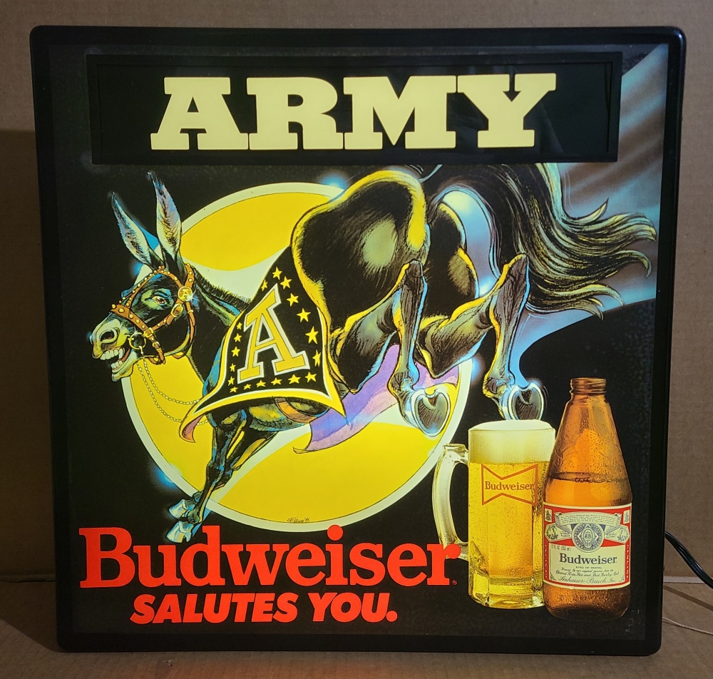 Budweiser Beer Salutes Army Mule Light [object object] Home budweisersalutesarmylight1989