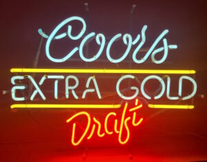 Coors Extra Gold Draft Beer Neon Sign