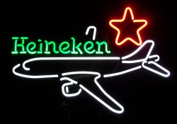 Heineken Beer Airplane Neon Sign [object object] My Beer Sign Collection &#8211; Not for sale but can be bought&#8230; heinekenairplane1999