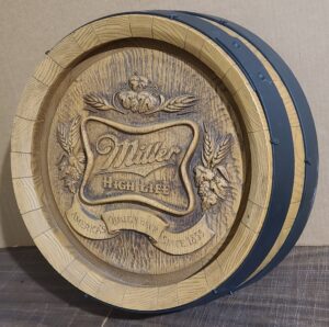 Miller High Life Beer Barrel Sign