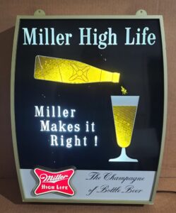Miller High Life Beer Motion Light miller high life beer motion light Miller High Life Beer Motion Light millerhighlifemotionglasslight1960s 249x300
