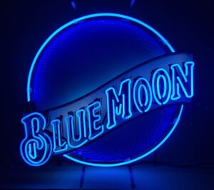 Blue Moon Beer Neon Sign