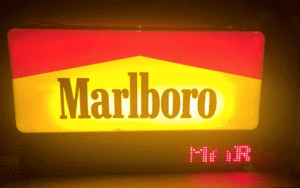 Marlboro Cigarettes Scrolling LED Message Light marlboro cigarettes scrolling led message light Marlboro Cigarettes Scrolling LED Message Light marlboroscrollinglight1990 300x188