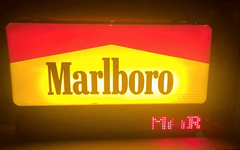 Marlboro Cigarettes Scrolling LED Message Light [object object] Home marlboroscrollinglight1990
