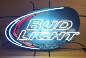 Bud Light Beer Splash Neon Sign