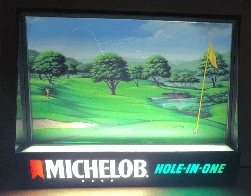 Michelob Beer Golf Motion Light [object object] Home michelobgolfholeinonemotionlight1993