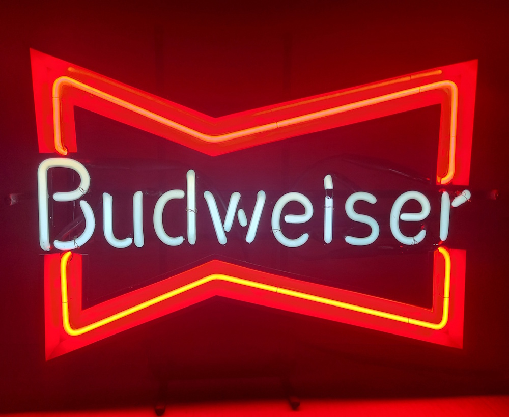 Budweiser Beer Baby Bowtie Neon Sign [object object] Home budweiserbowtiebaby1988