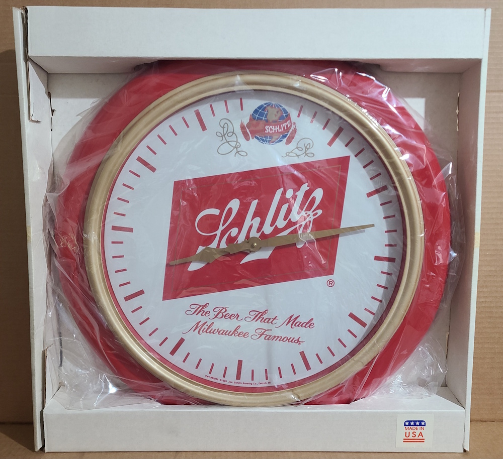 Schlitz Beer Clock [object object] Home schlitzbatteryclock1993