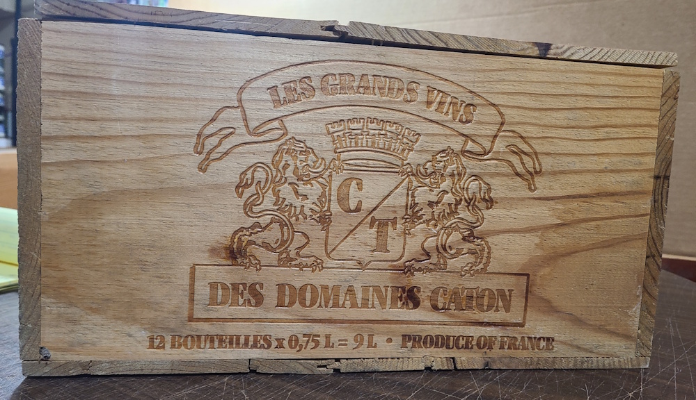 Caton Vieille Vigne Chardonnay Wine Case Crate [object object] Home catonvieillevignechardonnaywoodbox