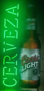 Coors Light Cerveza Beer Neon Sign