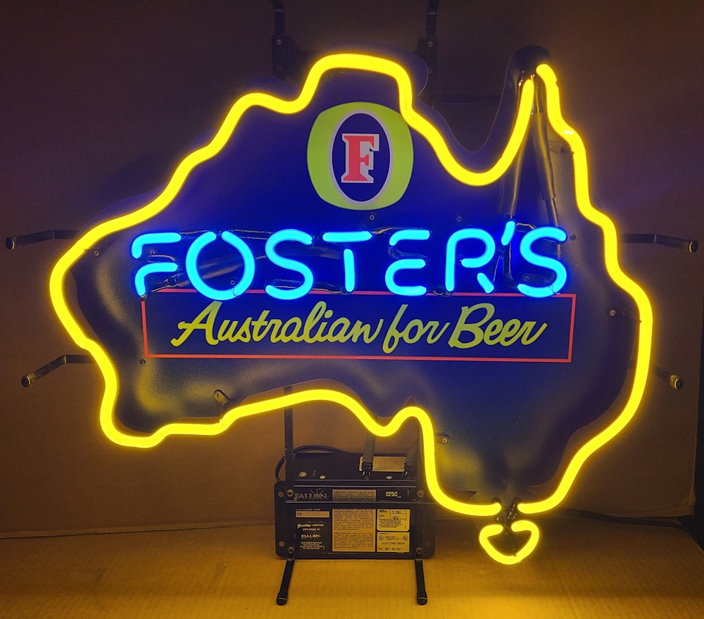 Fosters Lager Map Neon Sign [object object] Home fostersmap1999
