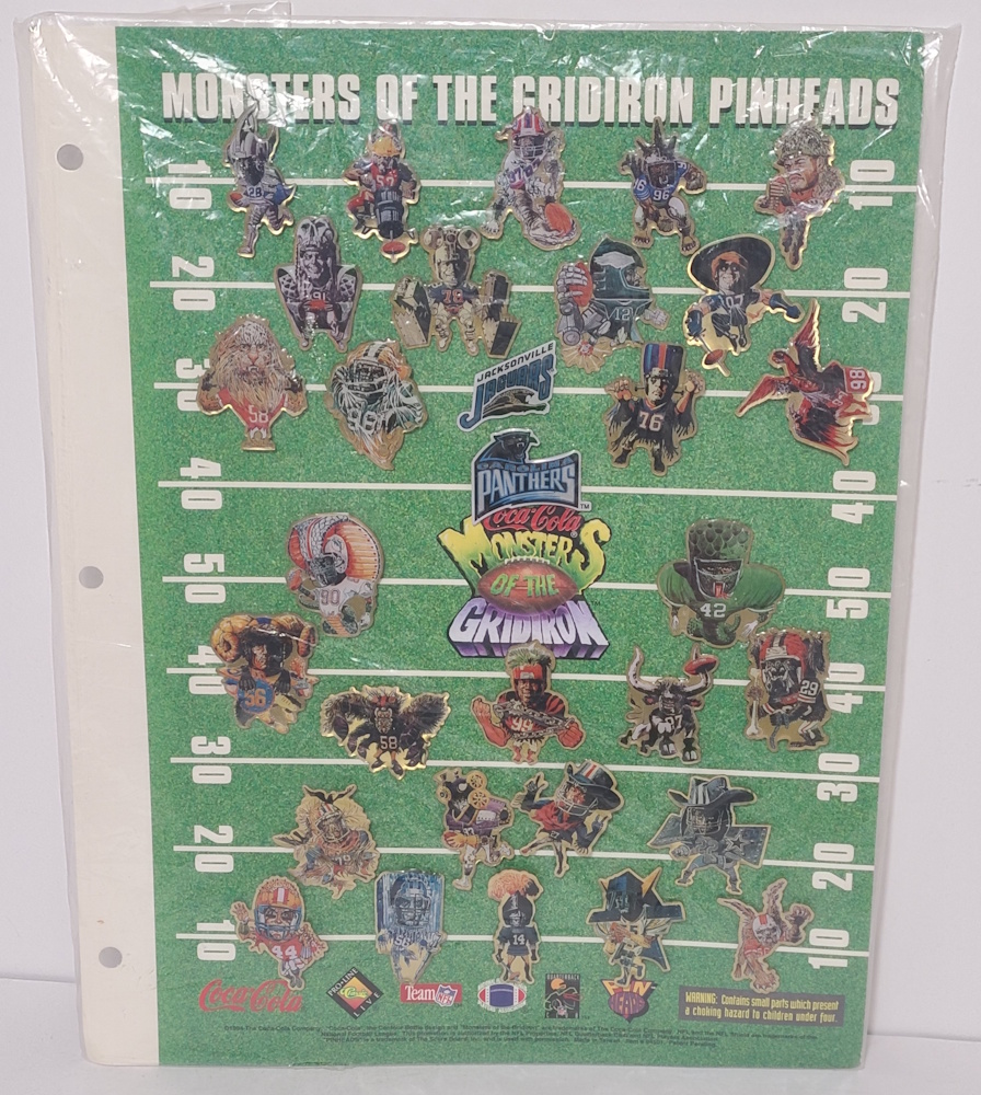 Coca Cola Monsters Of The Gridiron Pin Set