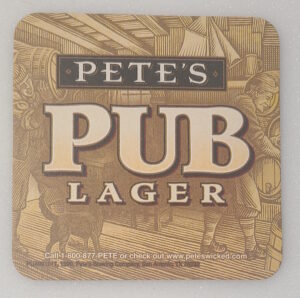 Pete's Pub Lager Beer Coaster